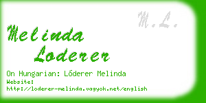 melinda loderer business card