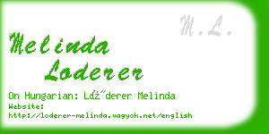 melinda loderer business card